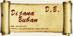 Dijana Buban vizit kartica
